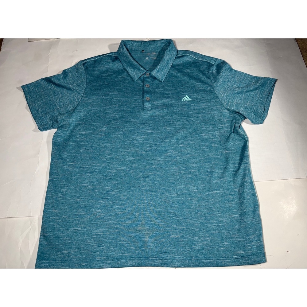Adidas Golf Men's XL Teal Heather Performance Polo Shirt Short Sleeve